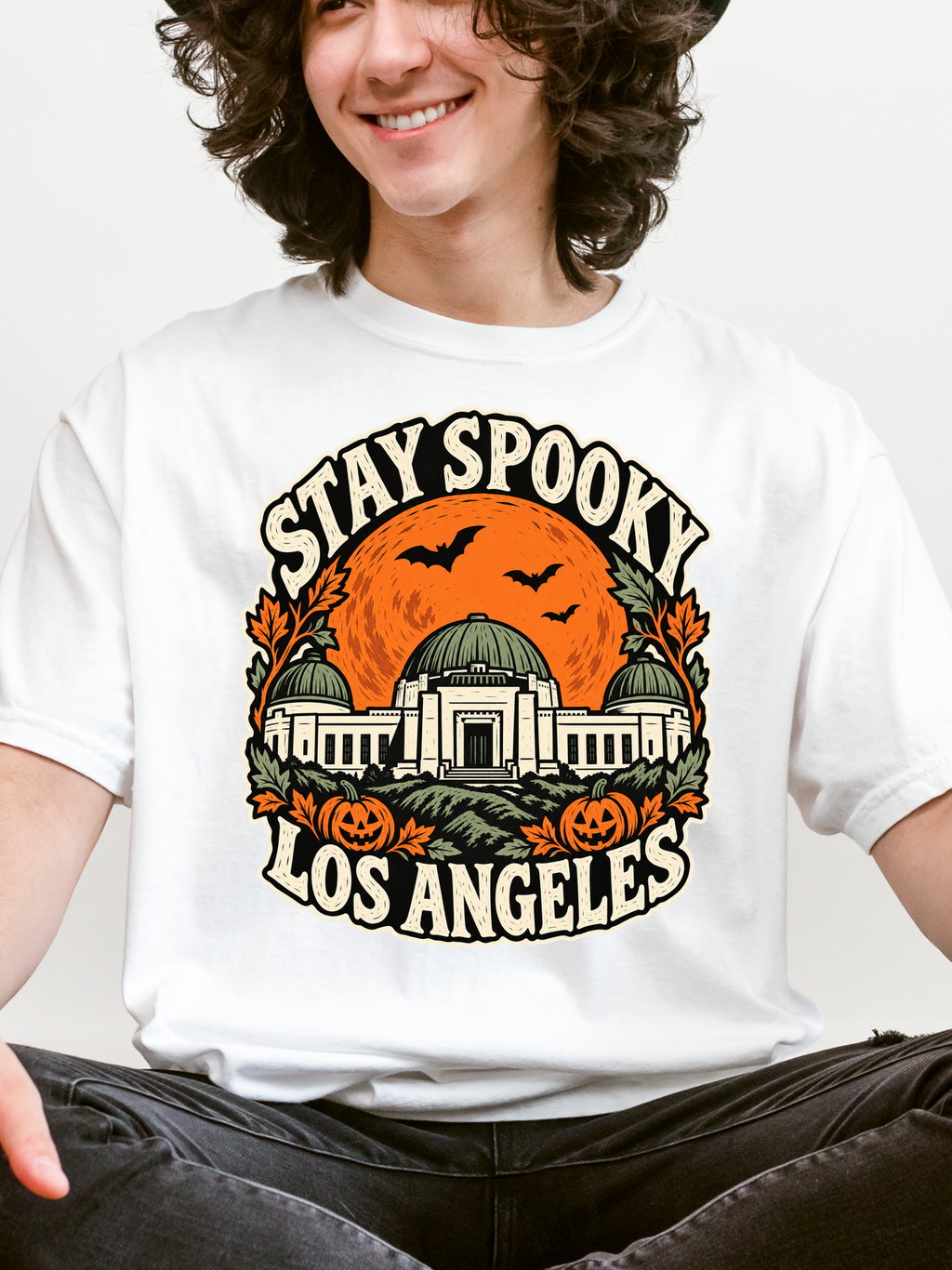 Los Angeles Halloween T-Shirt: Griffith Observatory Comfort Colors