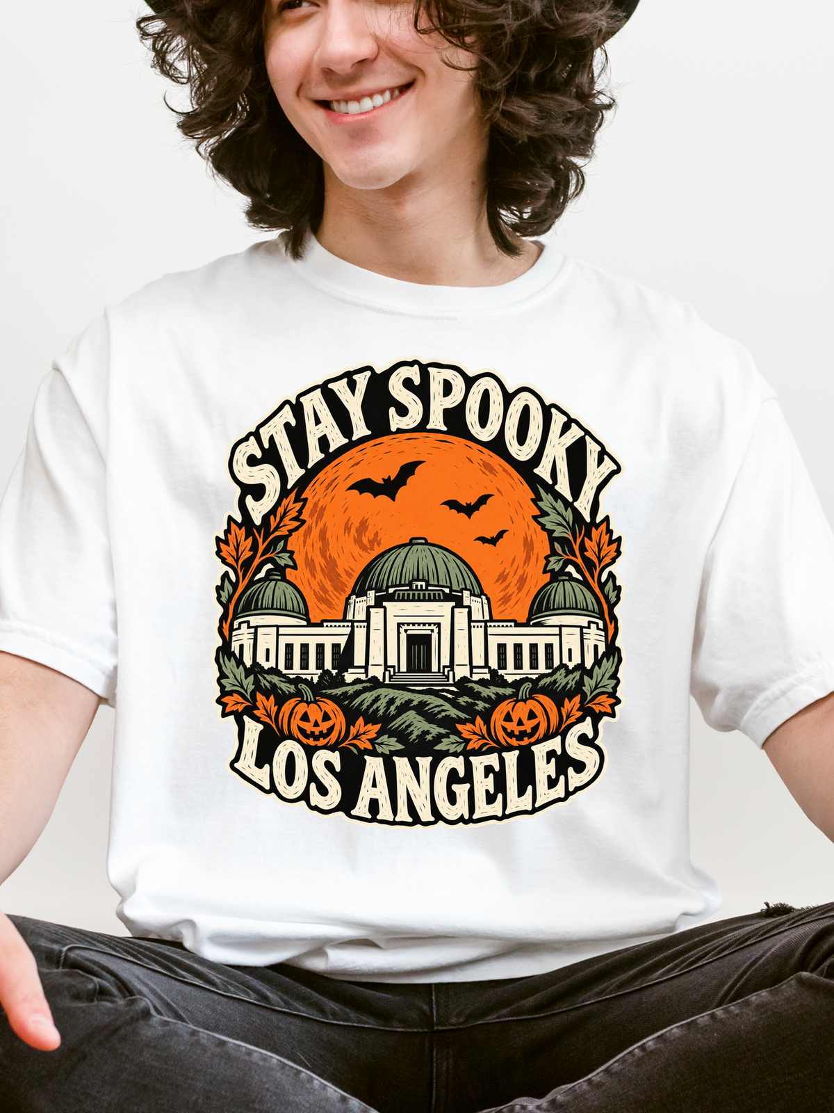 Los Angeles Halloween T-Shirt: Griffith Observatory Comfort Colors