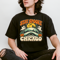 Chicago Halloween T-Shirt, Illinois Cloud Gate Retro Cartoon, Stay Spooky Pumpkin Ghost Comfort Colors Souvenir