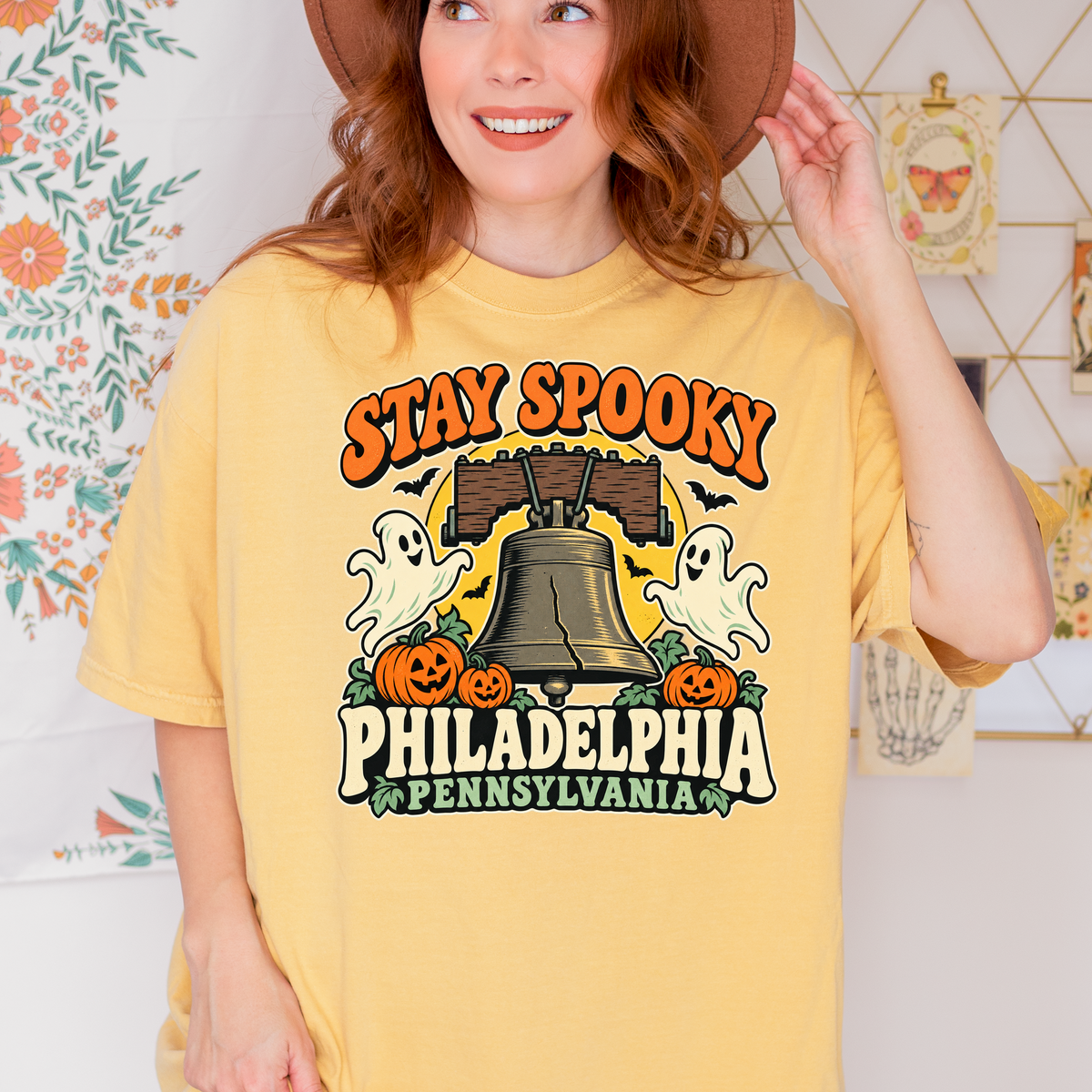 Philadelphia Halloween T-shirt, Liberty Bell Ghosts, Retro Pennsylvania Souvenir, Comfort Colors Spooky Season