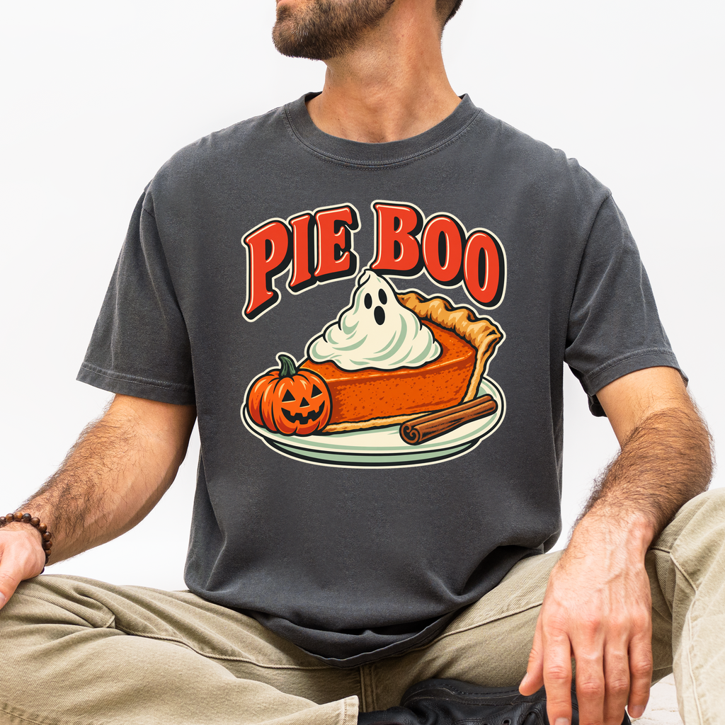 Pumpkin Pie Halloween T Shirt, Pie Boo Ghost Dollop, Retro Diner Food Illustration, Comfort Colors Spooky Season