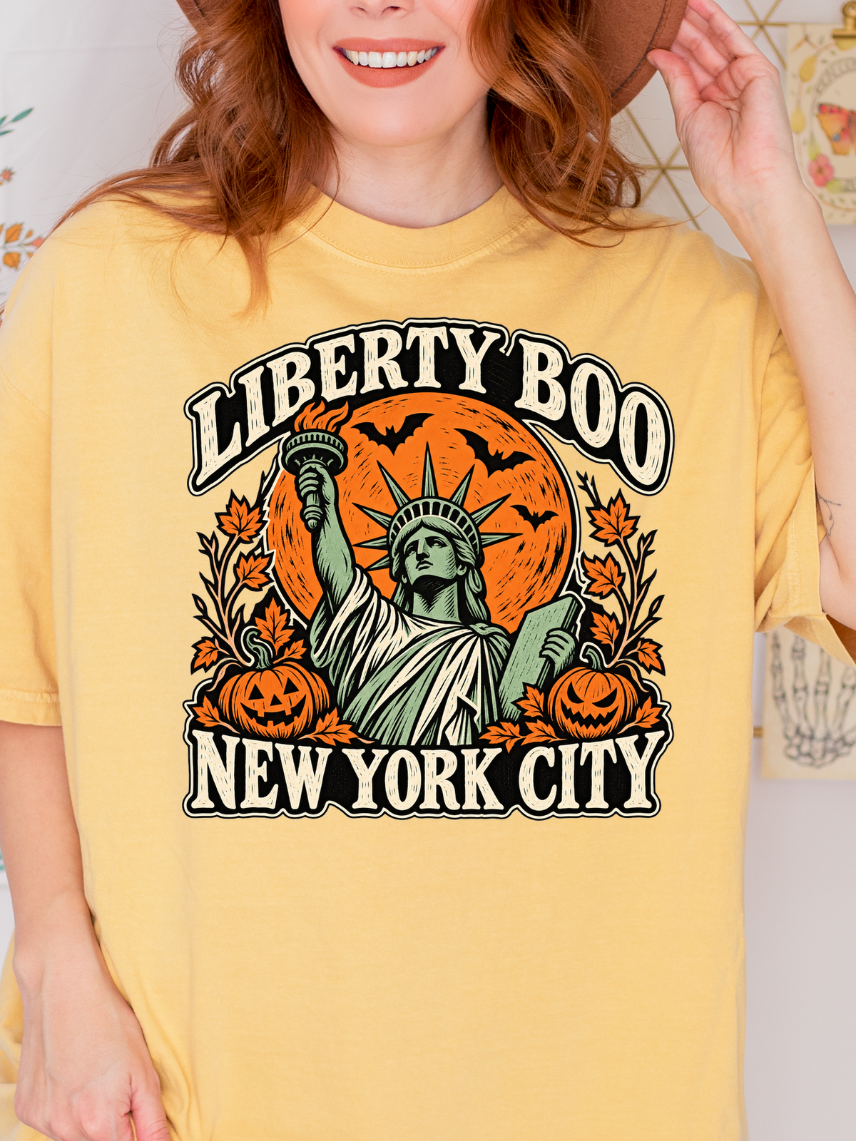 New York Halloween T-Shirt, Statue of Liberty, Comfort Colors