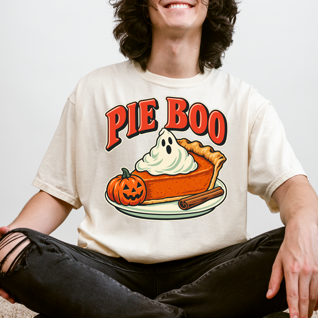 Pumpkin Pie Halloween T Shirt, Pie Boo Ghost Dollop, Retro Diner Food Illustration, Comfort Colors Spooky Season