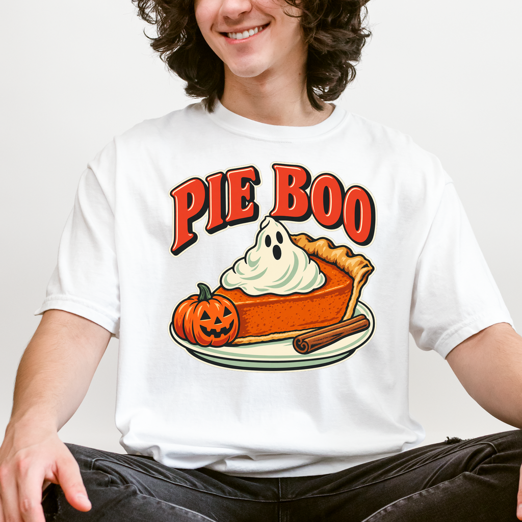 Pumpkin Pie Halloween T Shirt, Pie Boo Ghost Dollop, Retro Diner Food Illustration, Comfort Colors Spooky Season