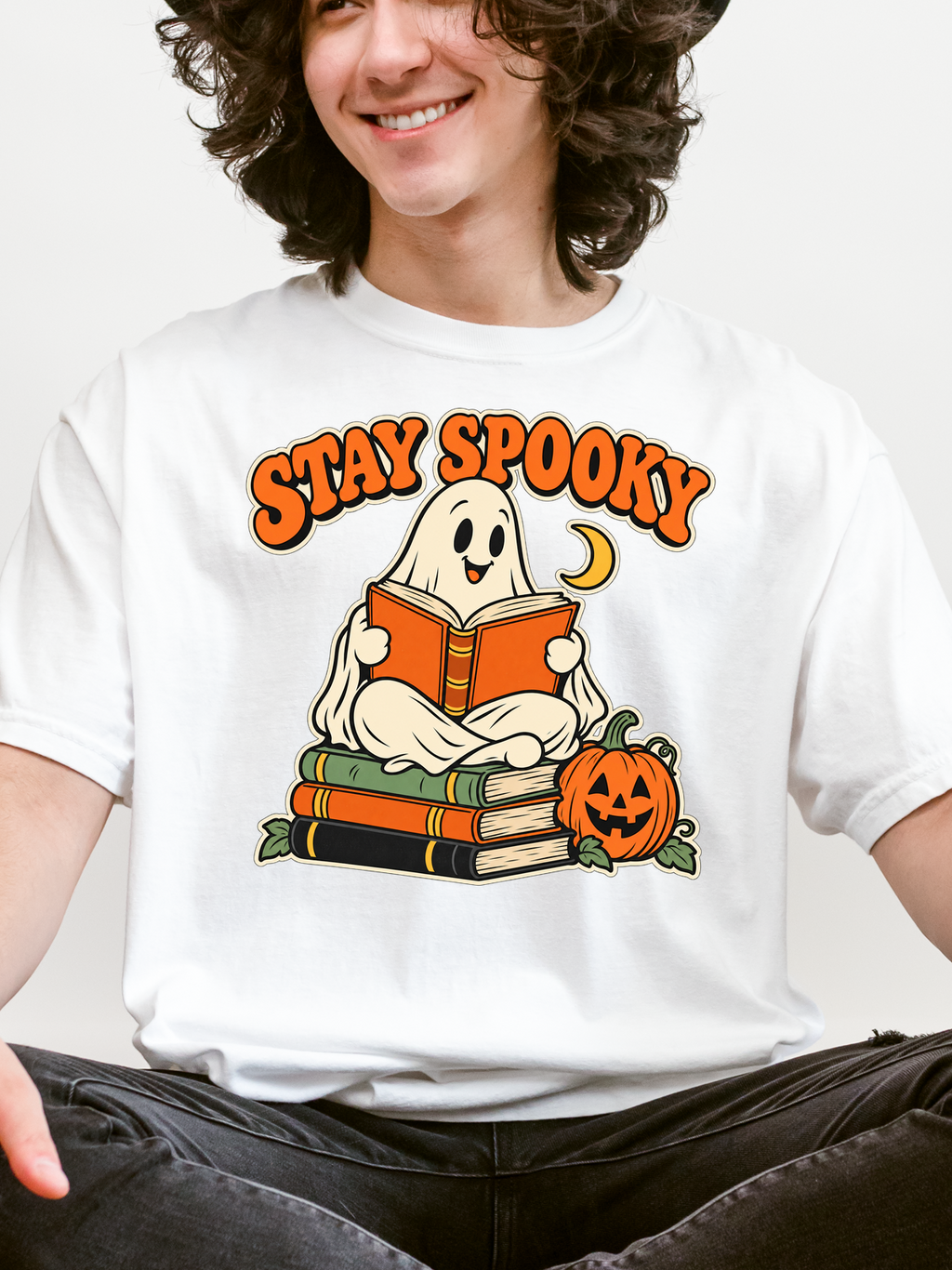 Ghost Reading Club Halloween T-Shirt, Stay Spooky, Comfort Colors