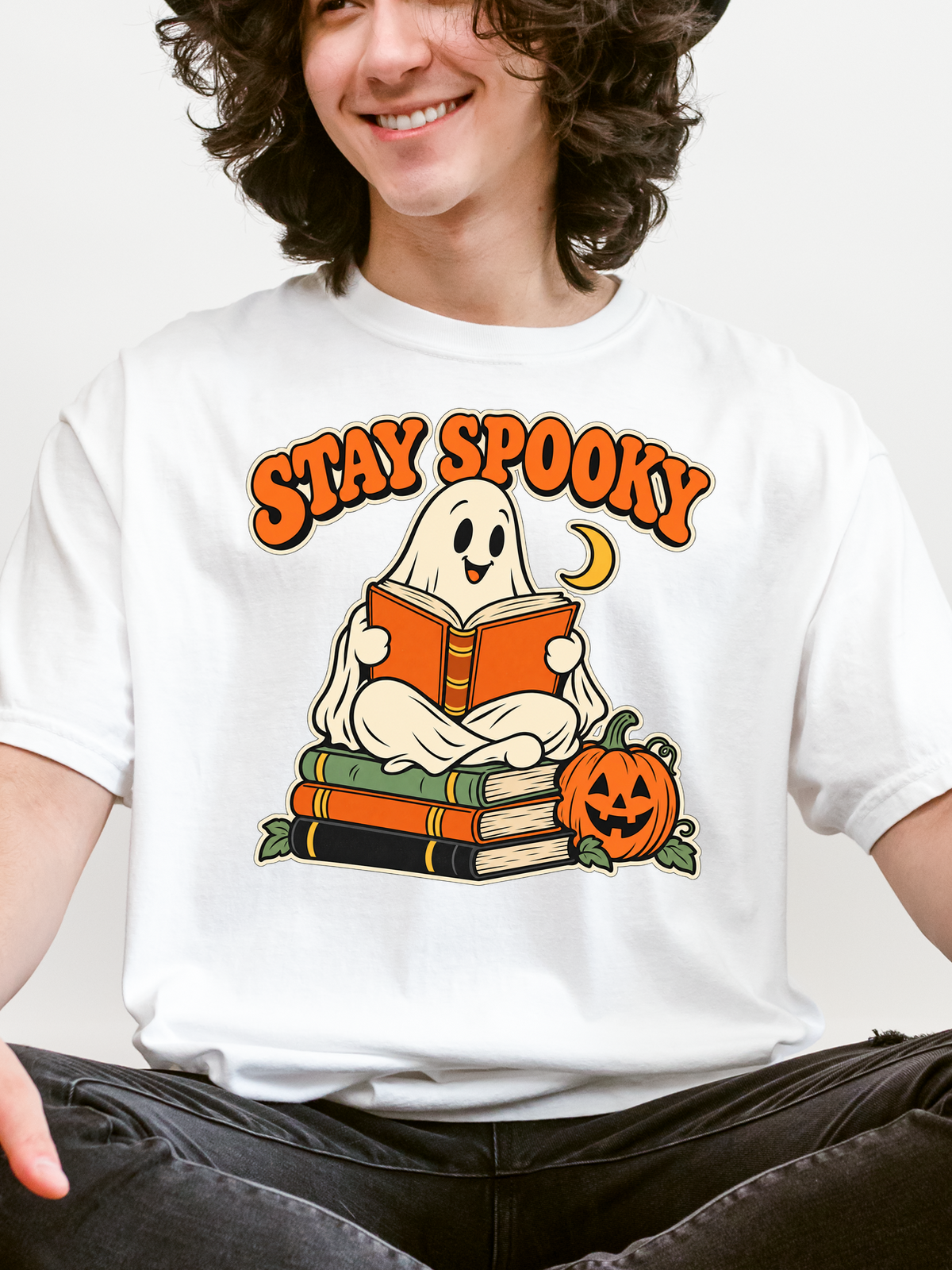 Ghost Reading Club Halloween T-Shirt, Stay Spooky, Comfort Colors