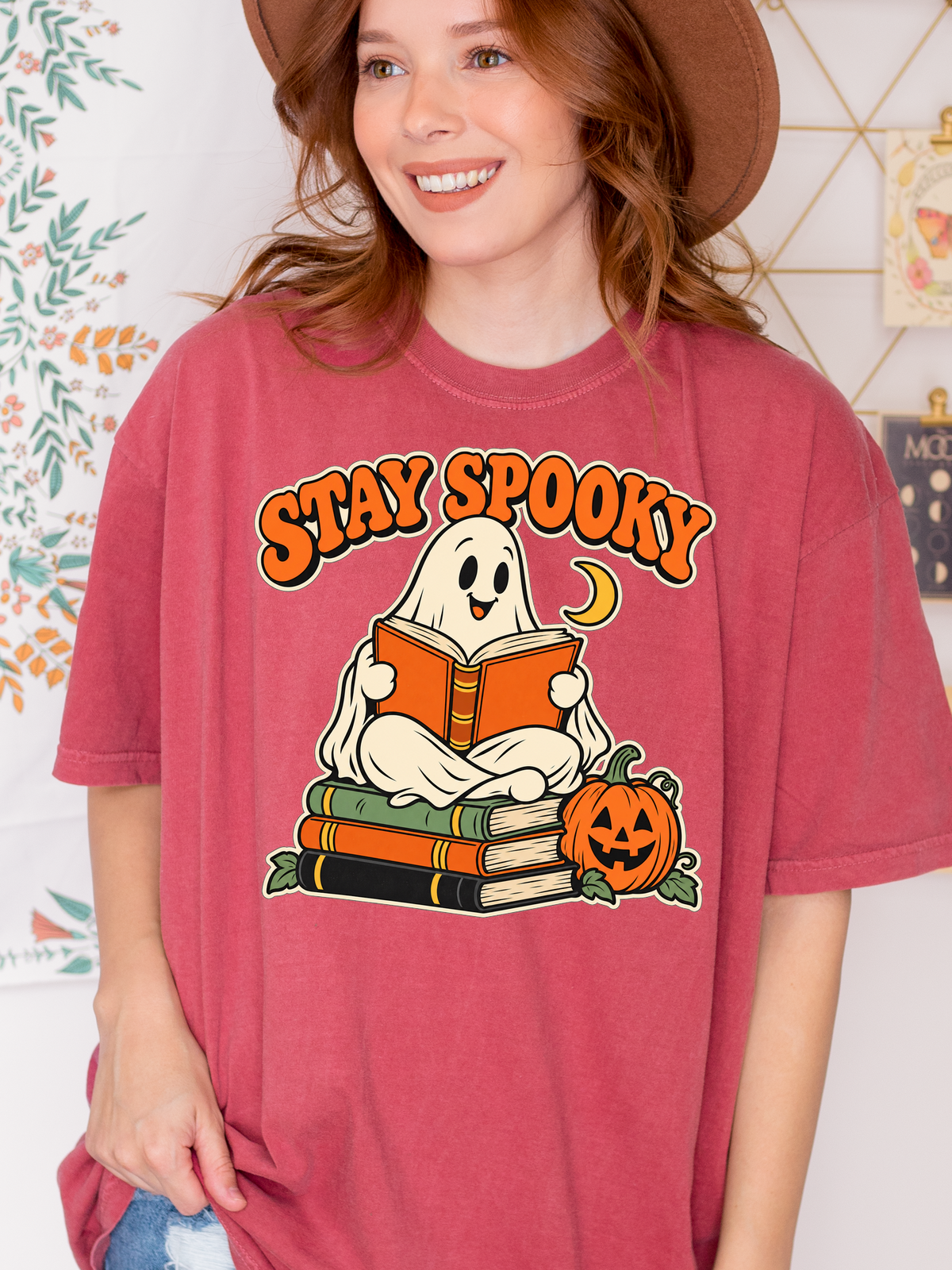 Ghost Reading Club Halloween T-Shirt, Stay Spooky, Comfort Colors