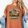 Jacksonville Halloween T-shirt, Florida Theatre Ghost and Pumpkins, Retro Florida Souvenir, Comfort Colors