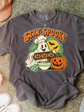 Halloween T-Shirt, Stay Spooky Ghost Baker, Comfort Colors, Retro Cartoon