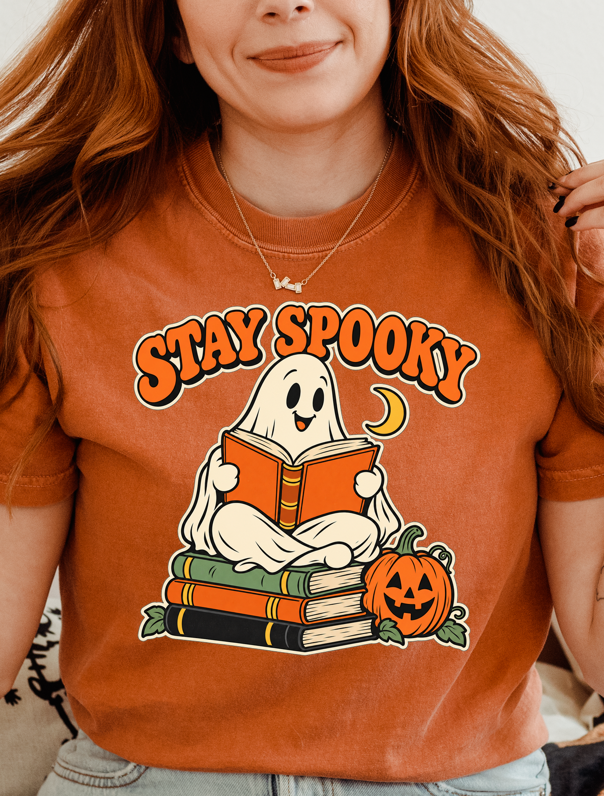 Ghost Reading Club Halloween T-Shirt, Stay Spooky, Comfort Colors