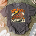 Nashville Halloween T-Shirt, Ryman Auditorium Retro Ghost and Pumpkin Design, Tennessee Souvenir, Comfort Colors