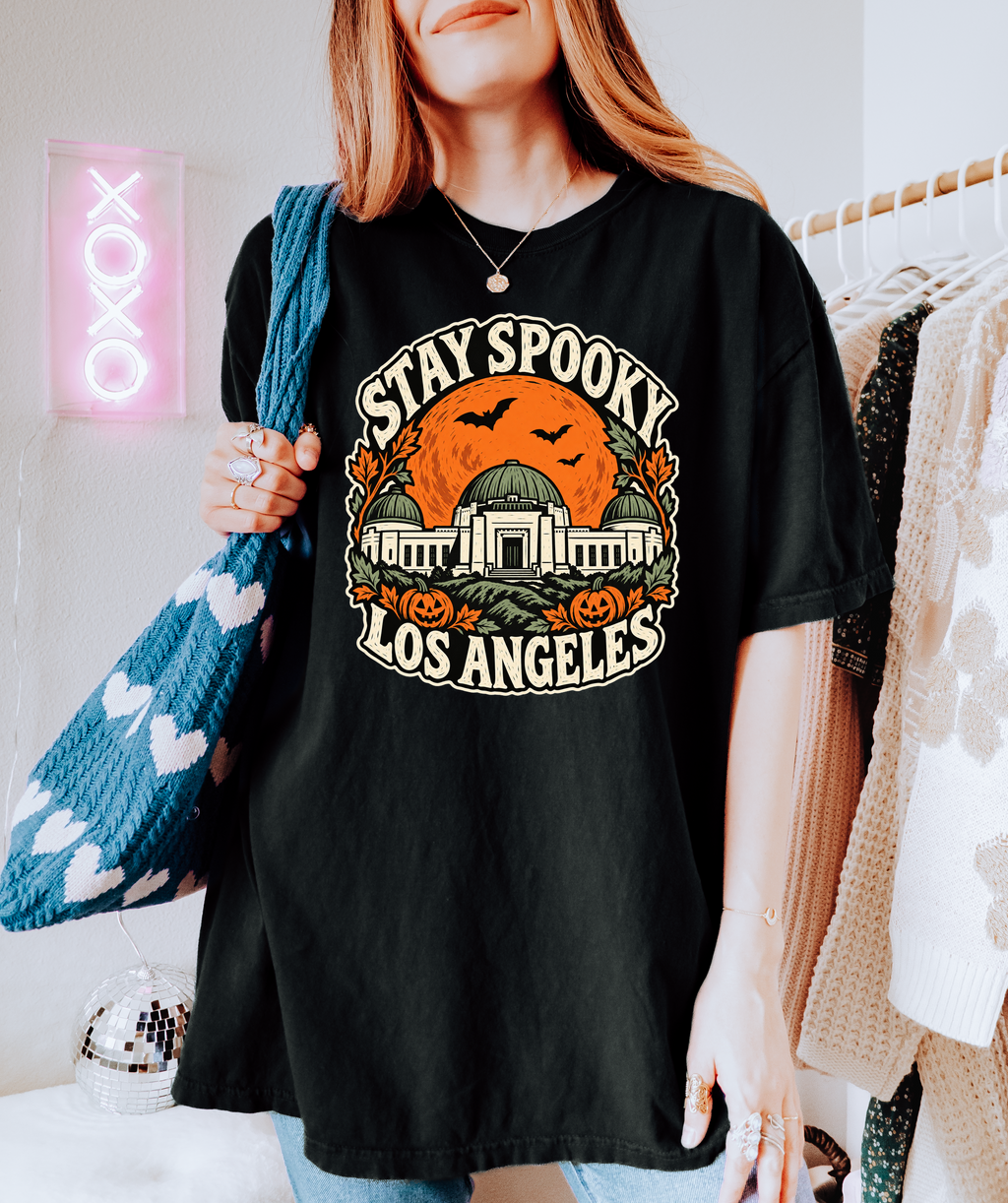 Los Angeles Halloween T-Shirt: Griffith Observatory Comfort Colors