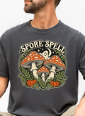 Halloween T-Shirt, Midnight Mushroom Circle, Comfort Colors, Art Nouveau Artwork