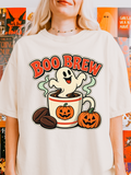Halloween T-Shirt, Boo Brew Ghost Coffee, Retro Diner Art, Comfort Colors