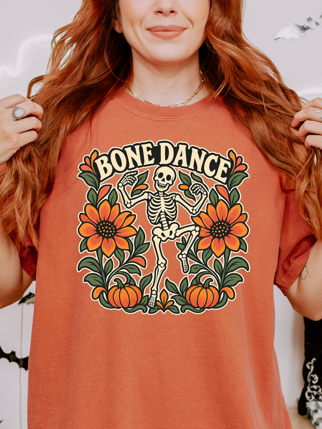 Halloween T-Shirt, Bone Dance Skeleton, Comfort Colors