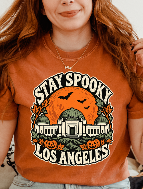 Los Angeles Halloween T-Shirt: Griffith Observatory Comfort Colors