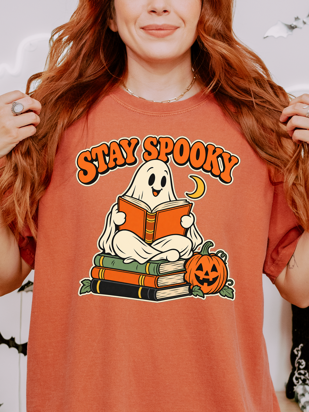 Ghost Reading Club Halloween T-Shirt, Stay Spooky, Comfort Colors