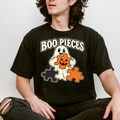 Ghost Halloween T-Shirt, Boo Pieces Pumpkin Puzzle Design, Minimalist Spooky Season, Comfort Colors