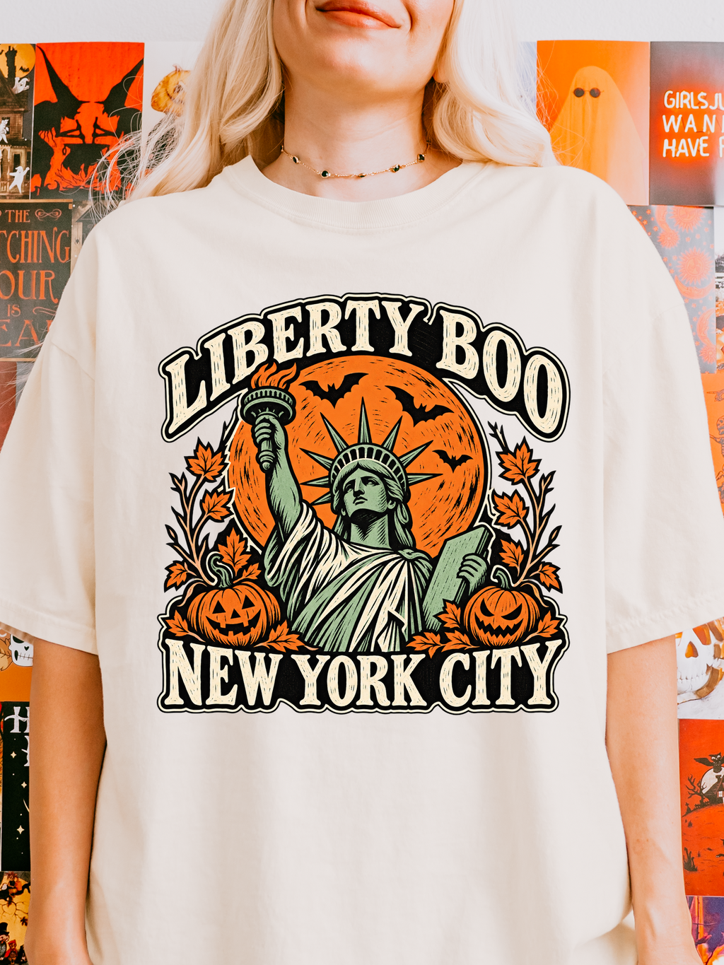 New York Halloween T-Shirt, Statue of Liberty, Comfort Colors