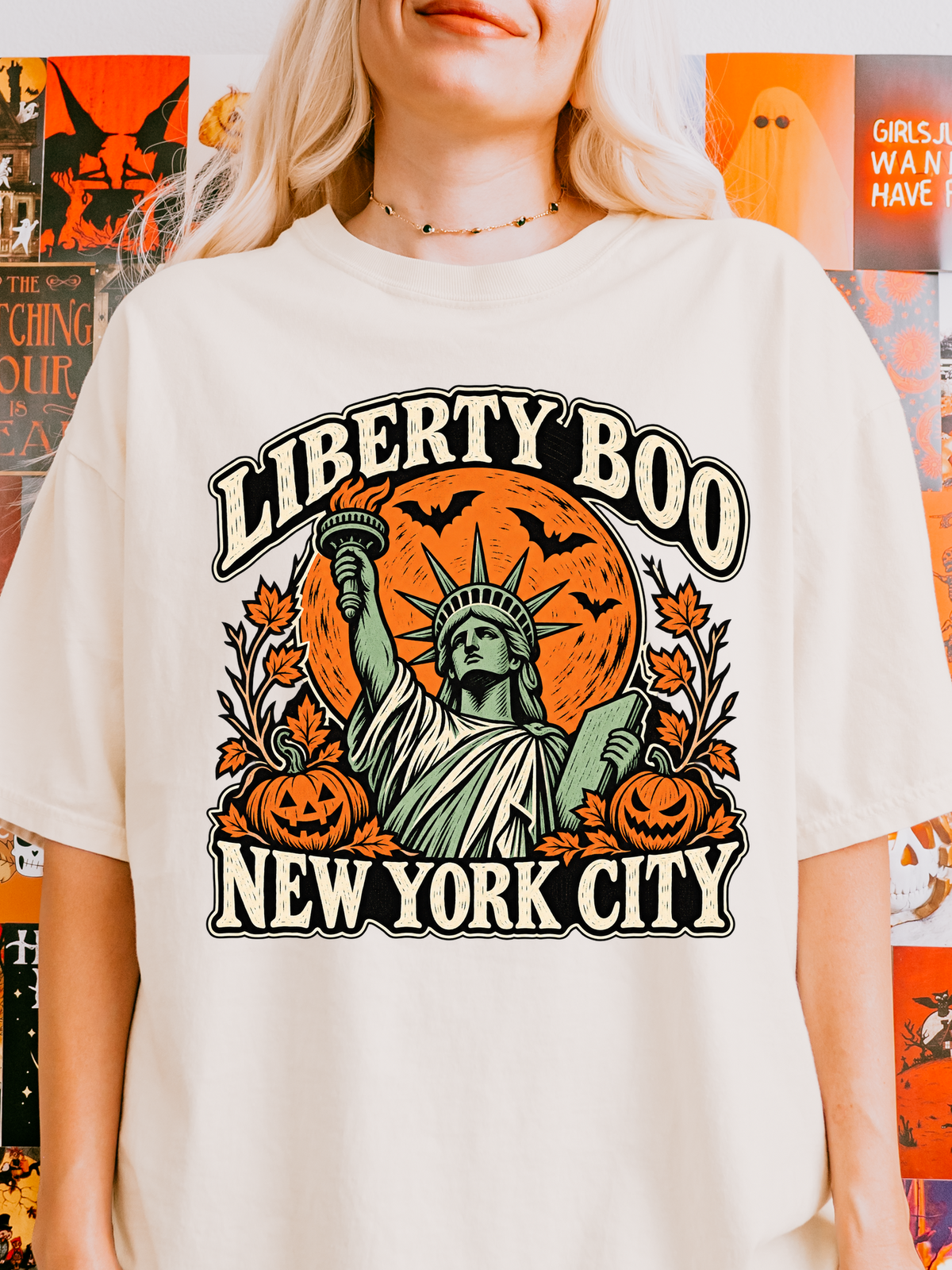New York Halloween T-Shirt, Statue of Liberty, Comfort Colors