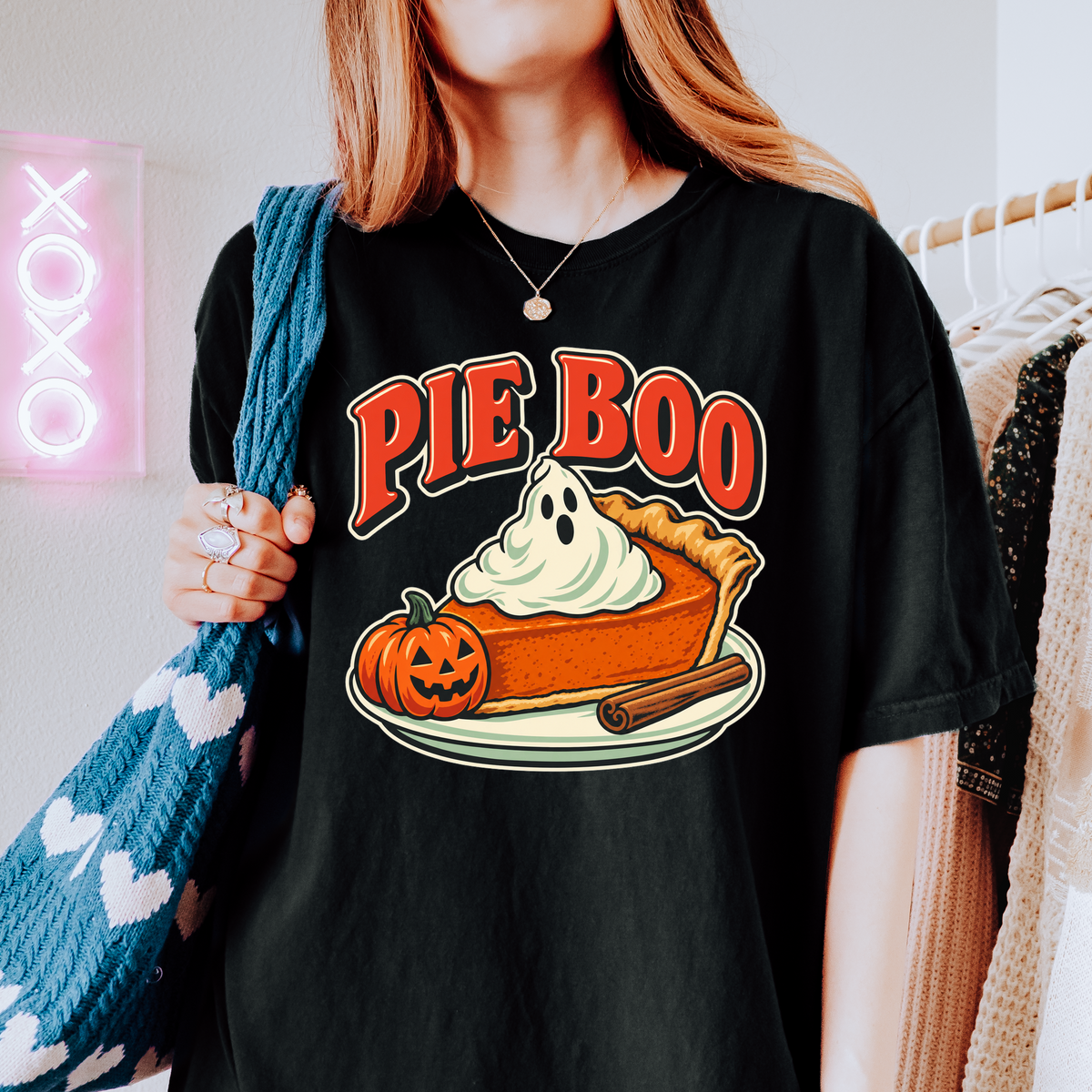 Pumpkin Pie Halloween T Shirt, Pie Boo Ghost Dollop, Retro Diner Food Illustration, Comfort Colors Spooky Season