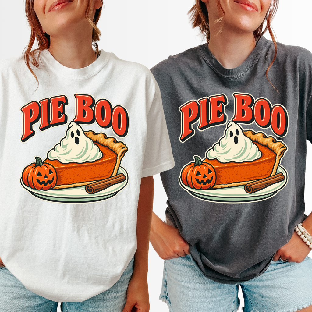 Pumpkin Pie Halloween T Shirt, Pie Boo Ghost Dollop, Retro Diner Food Illustration, Comfort Colors Spooky Season