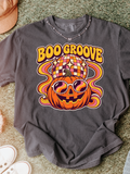 Halloween T-Shirt, Disco Pumpkin and Boo Groove, Retro Art, Comfort Colors