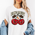 Vampire Cherry Halloween T-shirt, Fang Fruit with Bat-Shaped Leaves, Minimalist Silhouette, Comfort Colors