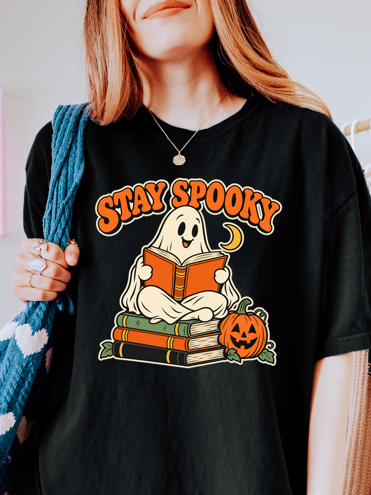 Ghost Reading Club Halloween T-Shirt, Stay Spooky, Comfort Colors