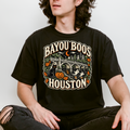 Houston Halloween T-Shirt, Sabine Street Bridge Bayou Boos, Black Cat Folk Art, Comfort Colors Texas Souvenir