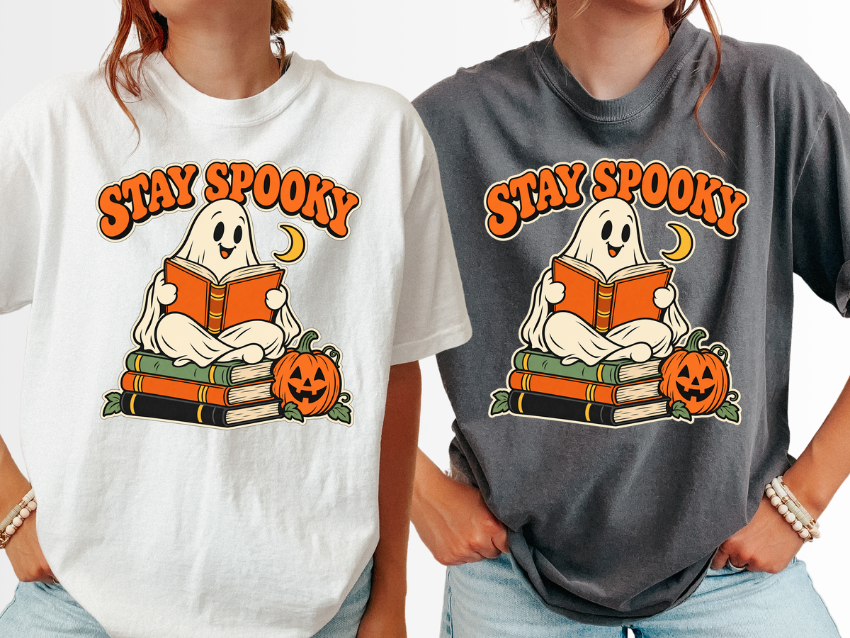 Ghost Reading Club Halloween T-Shirt, Stay Spooky, Comfort Colors