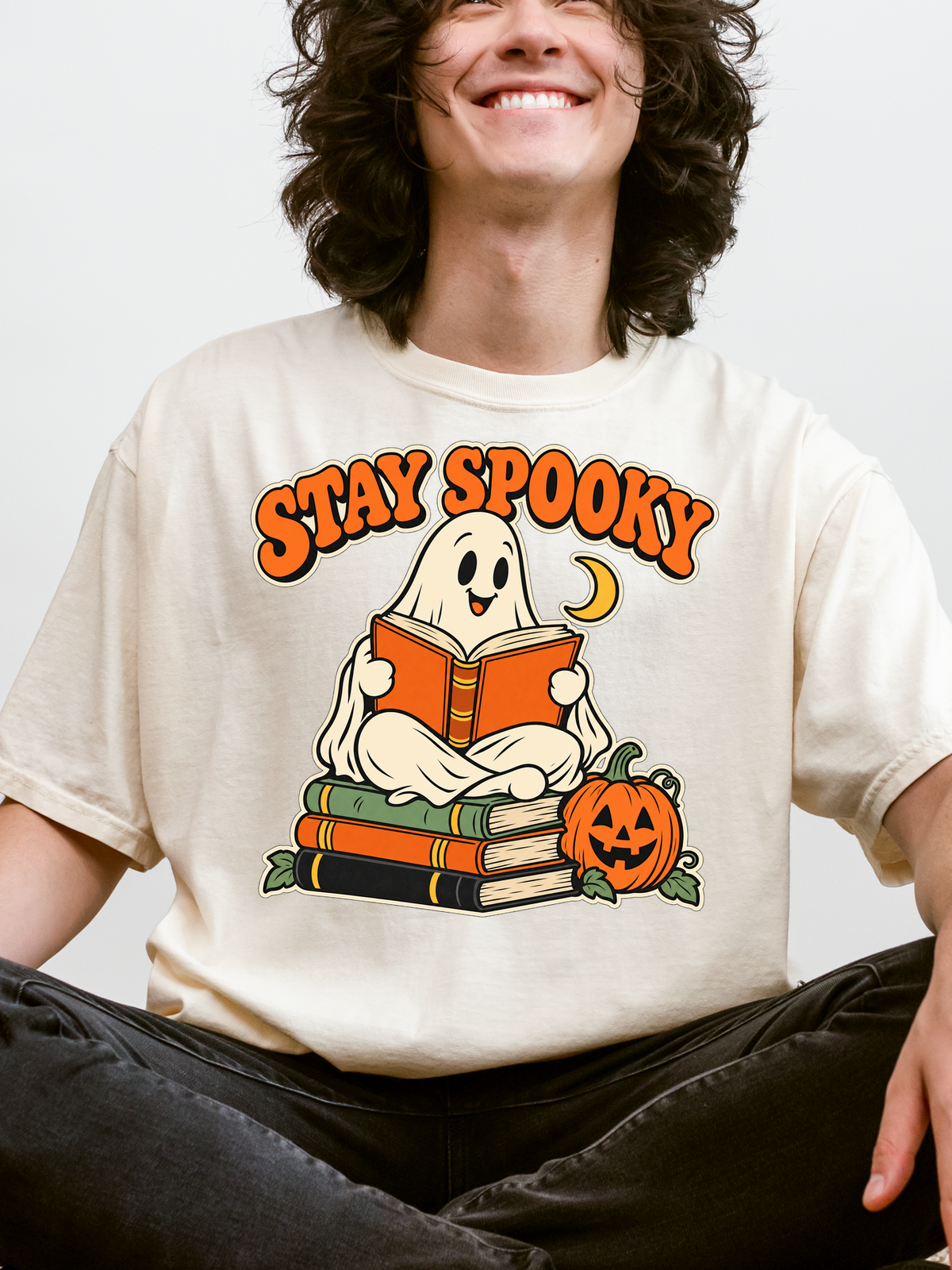 Ghost Reading Club Halloween T-Shirt, Stay Spooky, Comfort Colors